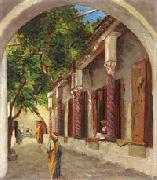 Johann Georg Grimm Arabische Gasse . Germany oil painting artist